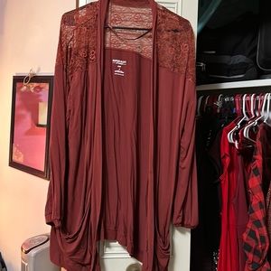 Rust colored 2x flyaway with pockets